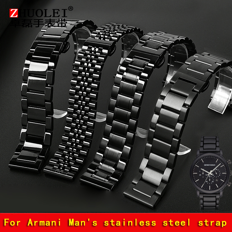Mesh Strap Metal - For Armani stainless steel black Matte