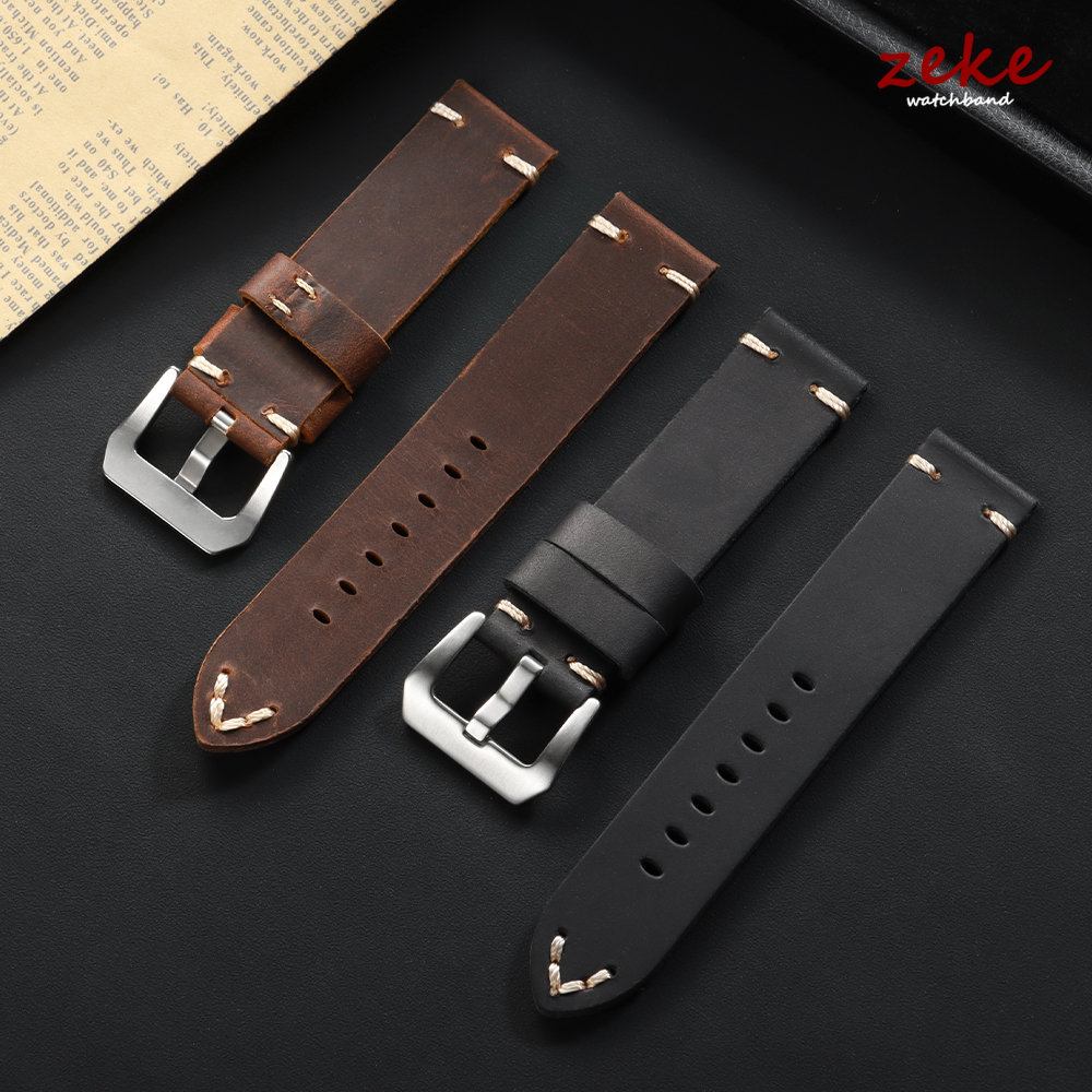 Handmade Stitching Cowhide Wat - Rubber Strap Diver recensie en prijs