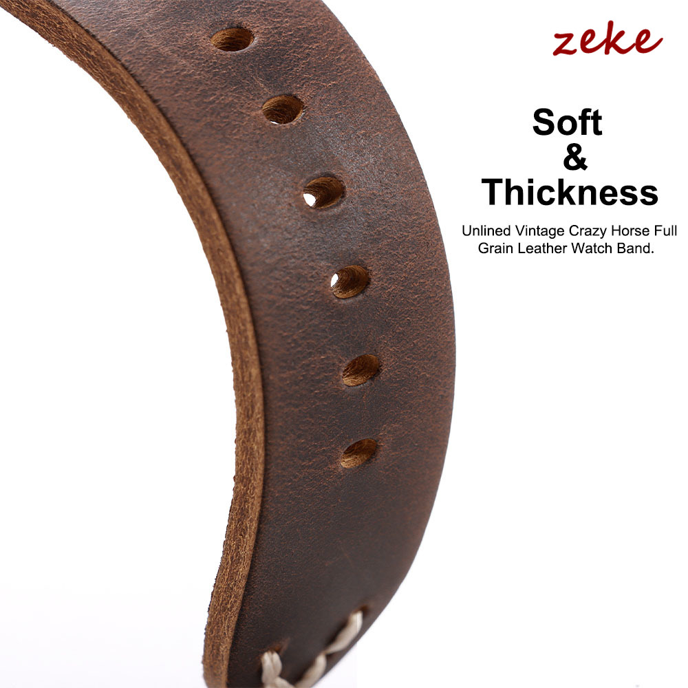 Handmade Stitching Cowhide Wat - Rubber Strap Diver recensie en prijs