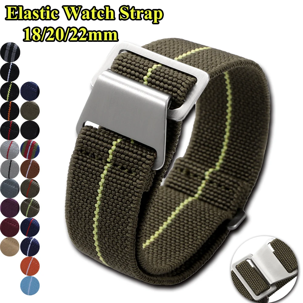 Elastic Watch Strap 18mm 20mm  - Parachute Strap Elastic recensie en prijs