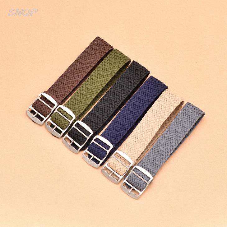 20mm 22mm Black Navy solid col - Perlon Strap Woven recensie en prijs