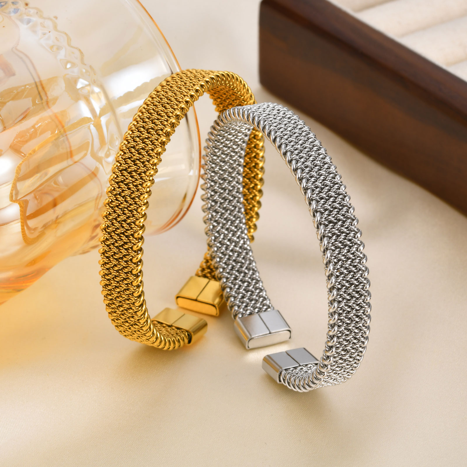 10mm Braided Stretch Strap Ope - Mesh Strap Metal recensie en prijs