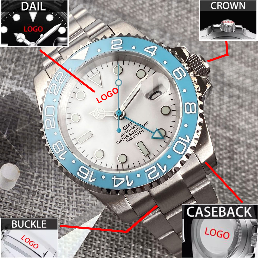Customized 40mm Ice Blue Dial  - Stainless Bracelet Diver recensie en prijs