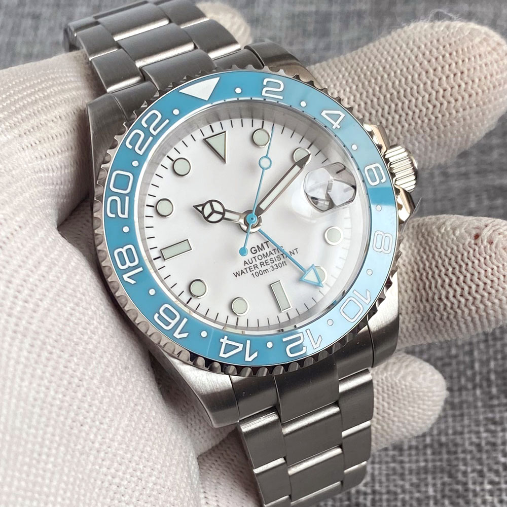 Customized 40mm Ice Blue Dial  - Stainless Bracelet Diver recensie en prijs