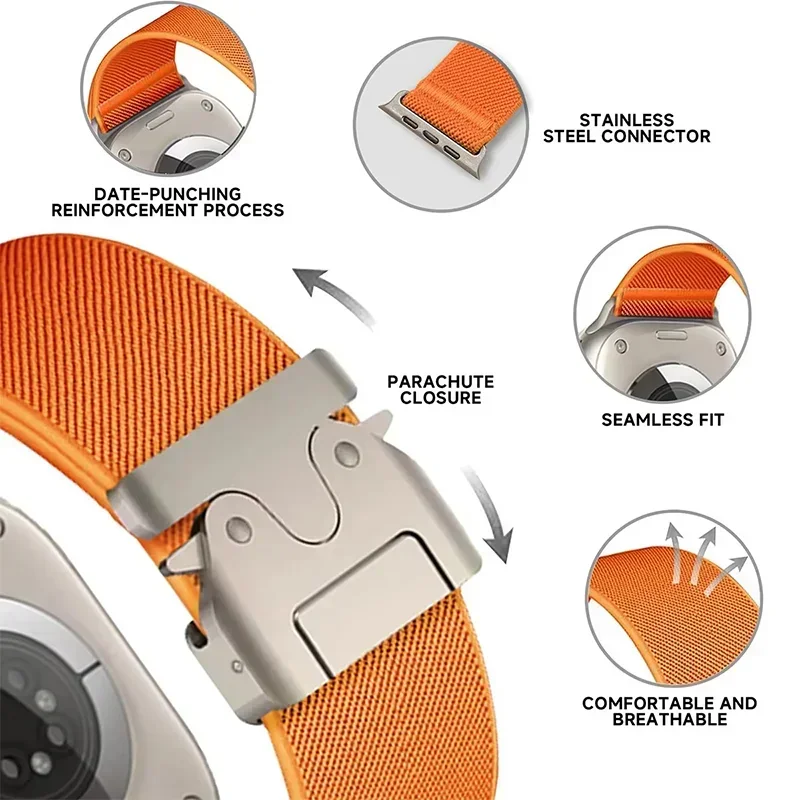 Nylon Strap for Apple Watch ba - Parachute Strap Elastic recensie en prijs