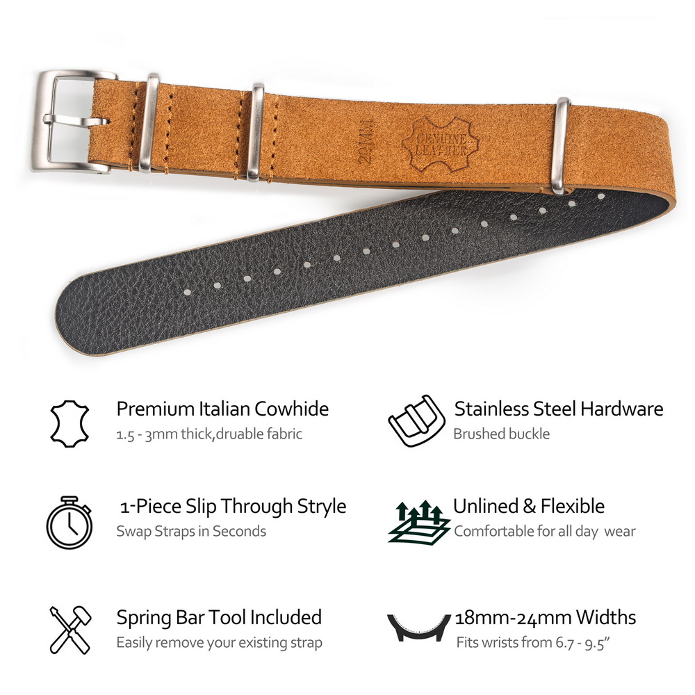 HEMSUT Genuine Leather Watch B - Tropic Strap Vintage recensie en prijs