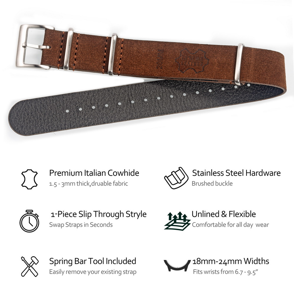 HEMSUT Genuine Leather Watch B - Tropic Strap Vintage recensie en prijs