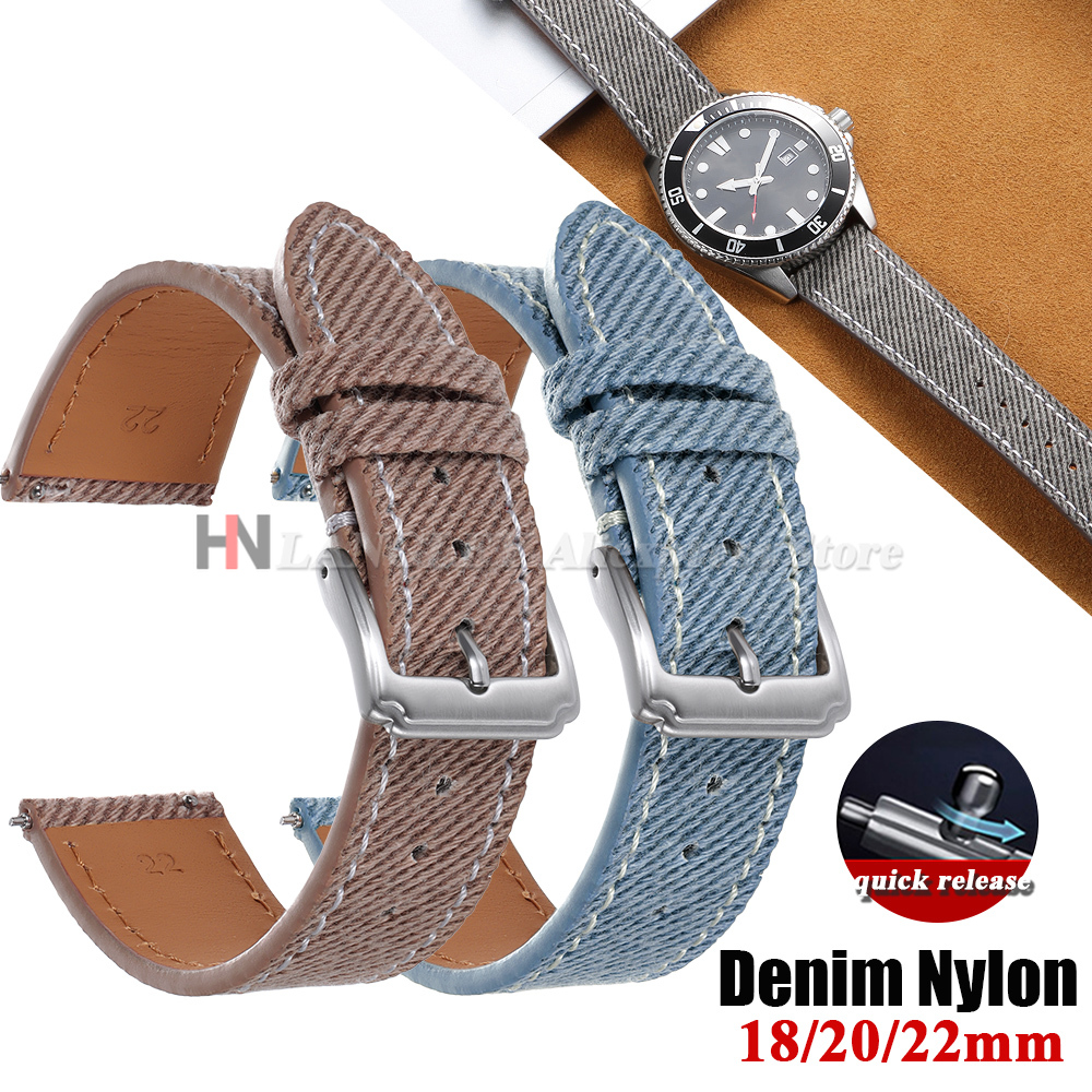 Denim Nylon Watch Strap Canvas - Leather Strap Quick Release recensie en prijs
