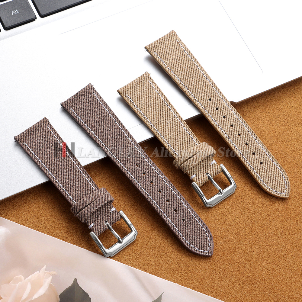 Denim Nylon Watch Strap Canvas - Leather Strap Quick Release recensie en prijs
