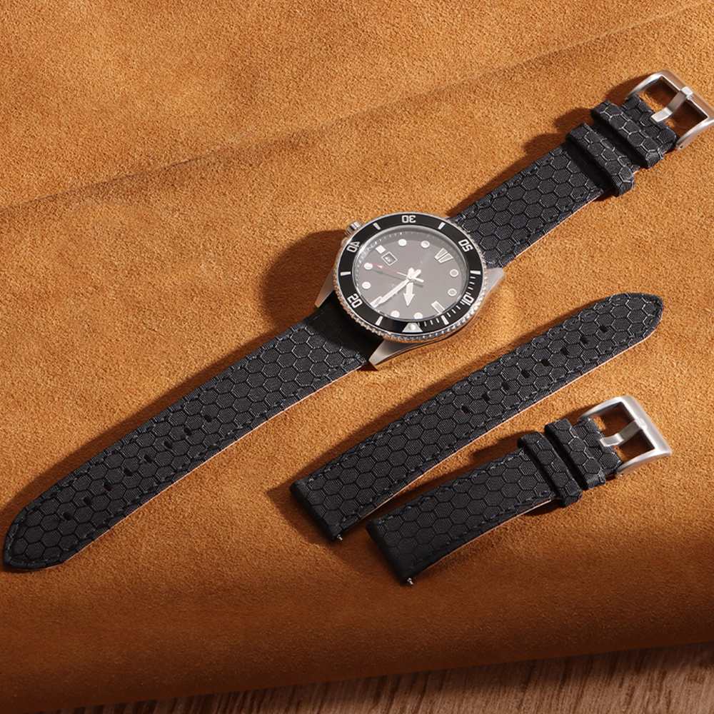 20mm 22mm Smooth Genuine Nylon - Perlon Strap Woven recensie en prijs