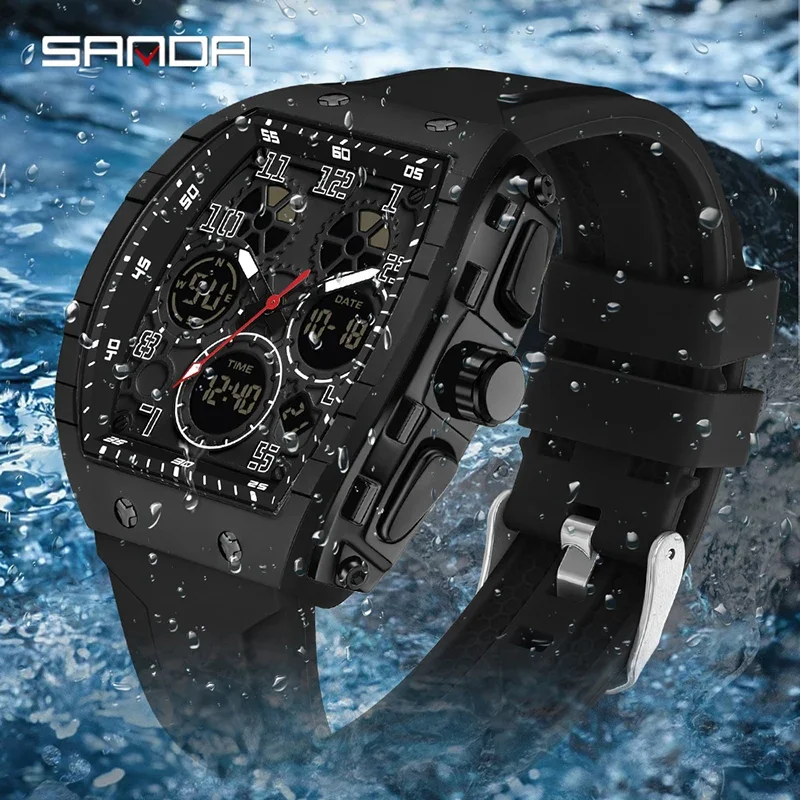 SANDA 6157 New Fashion Men's E - Rubber Strap Diver recensie en prijs