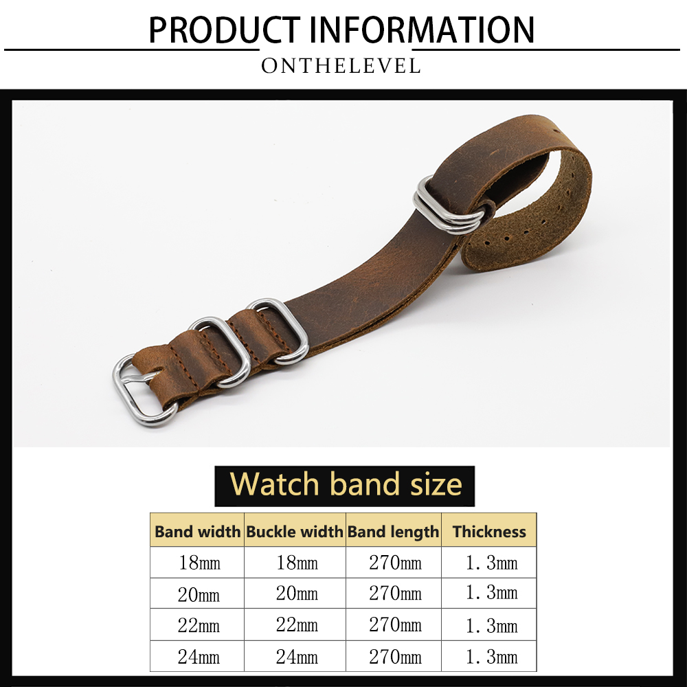 Genuine Leather Watch Band 18m - Nato Strap Nylon recensie en prijs