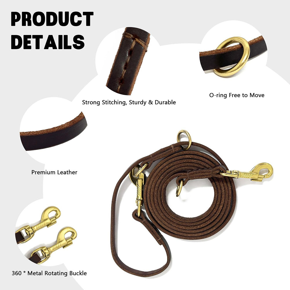 Multi Function Leather Dog Lea - Leather Strap Quick Release recensie en prijs