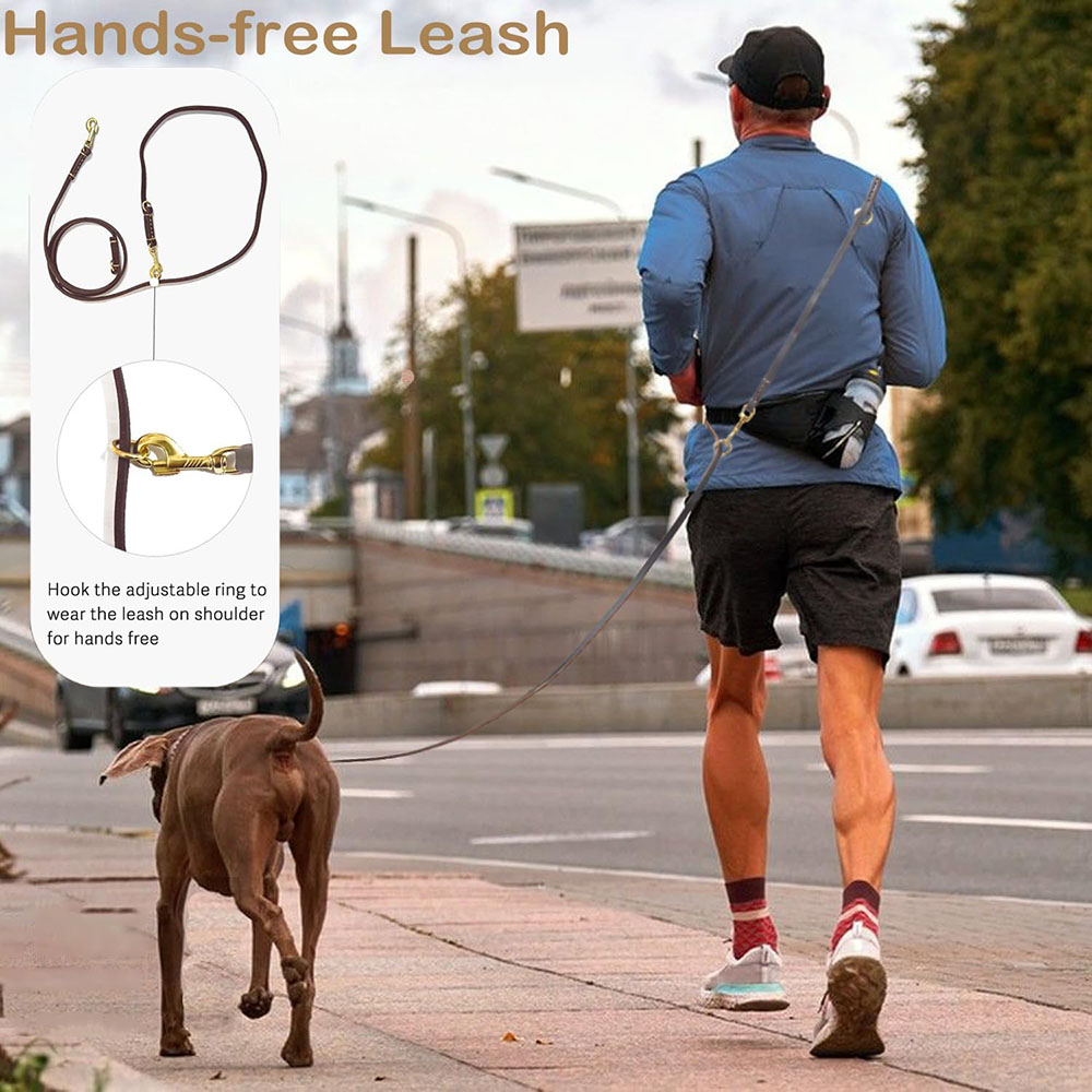 Multi Function Leather Dog Lea - Leather Strap Quick Release recensie en prijs