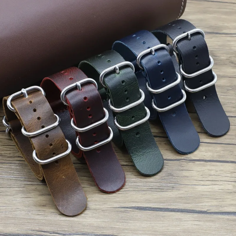 Vintage Genuine Leather Watch  - Nato Strap Nylon recensie en prijs