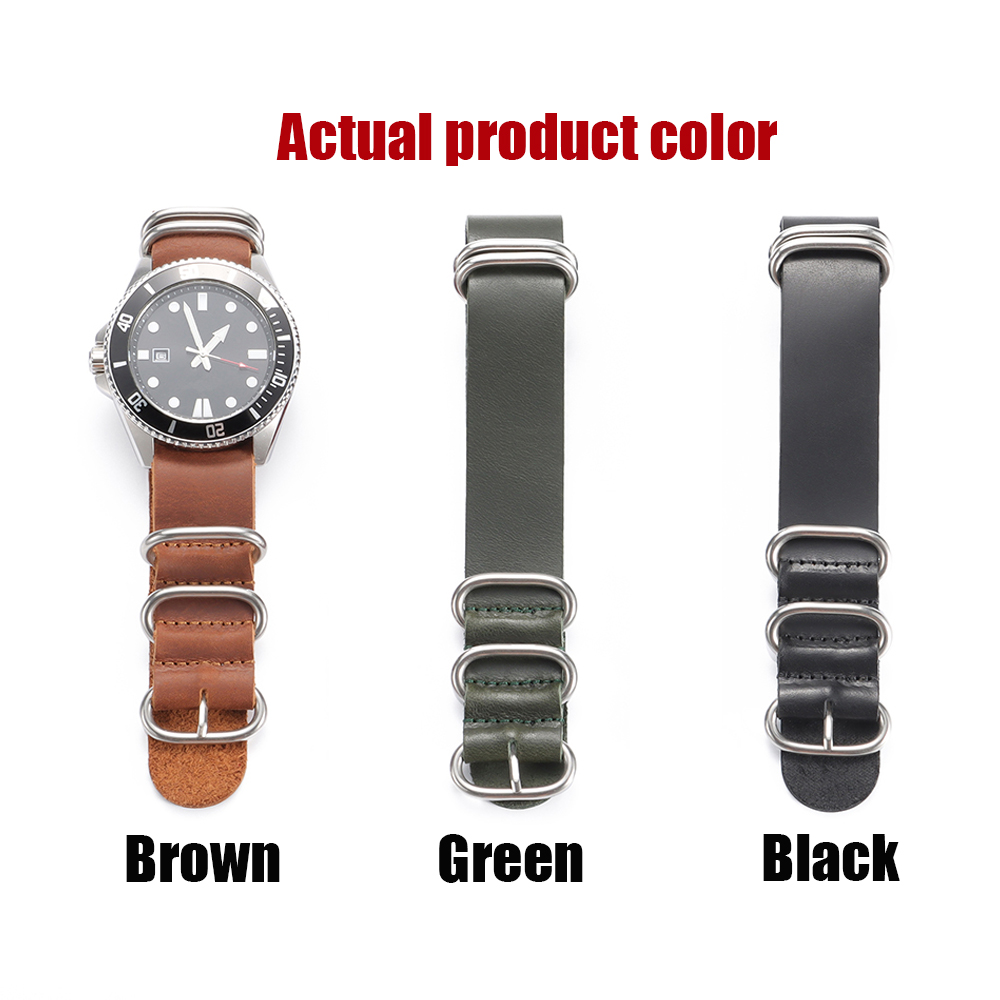 Vintage Genuine Leather Watch  - Nato Strap Nylon recensie en prijs