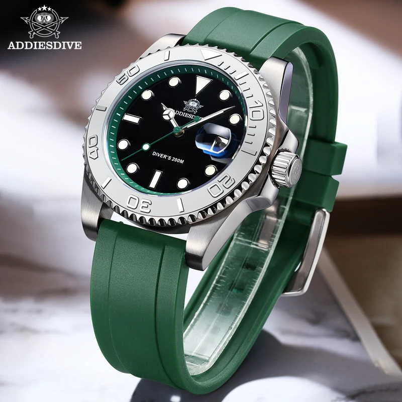 ADDIESDIVE Rotatable Ceramic B - Rubber Strap Diver recensie en prijs
