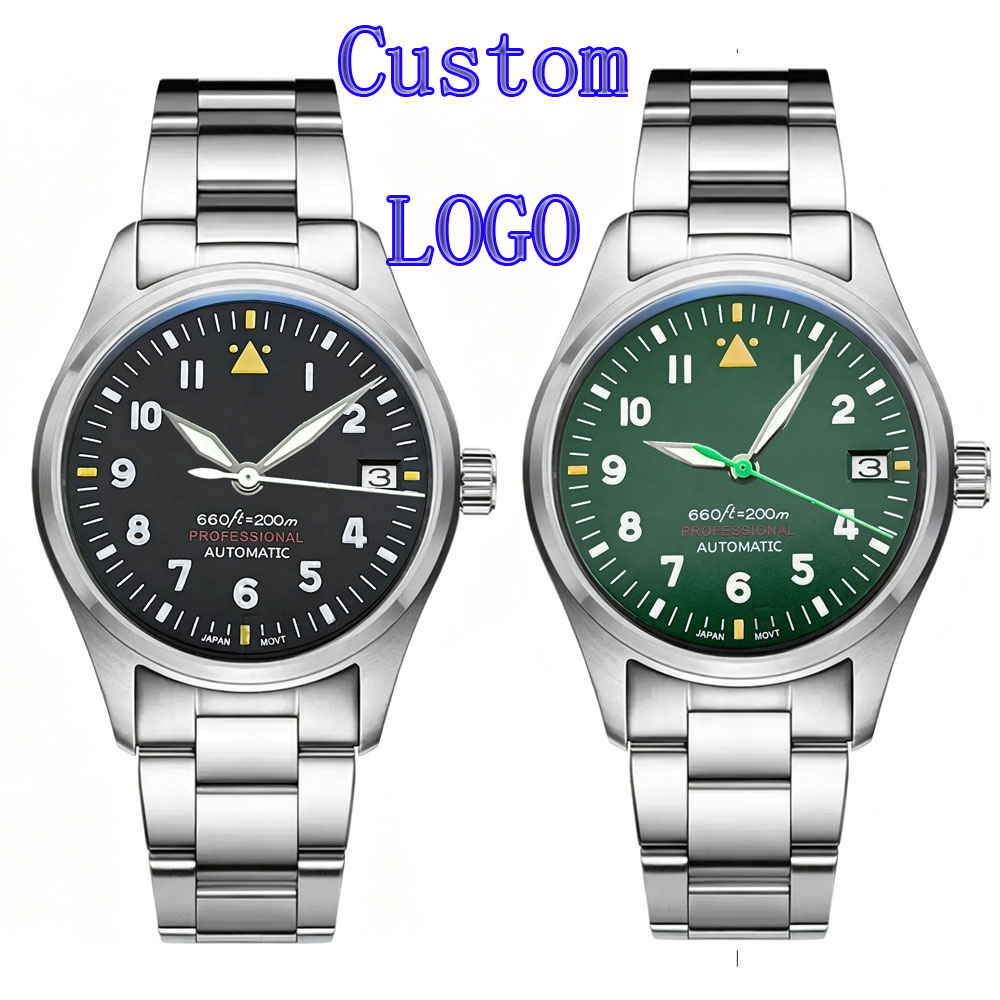 Custom LOGO 36mm 39mm Pilot Wa - Stainless Bracelet Diver recensie en prijs