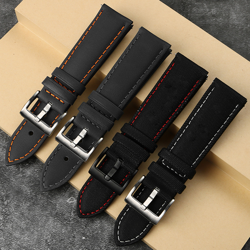 Canvas leather bottom watchban - Leather Strap Quick Release recensie en prijs
