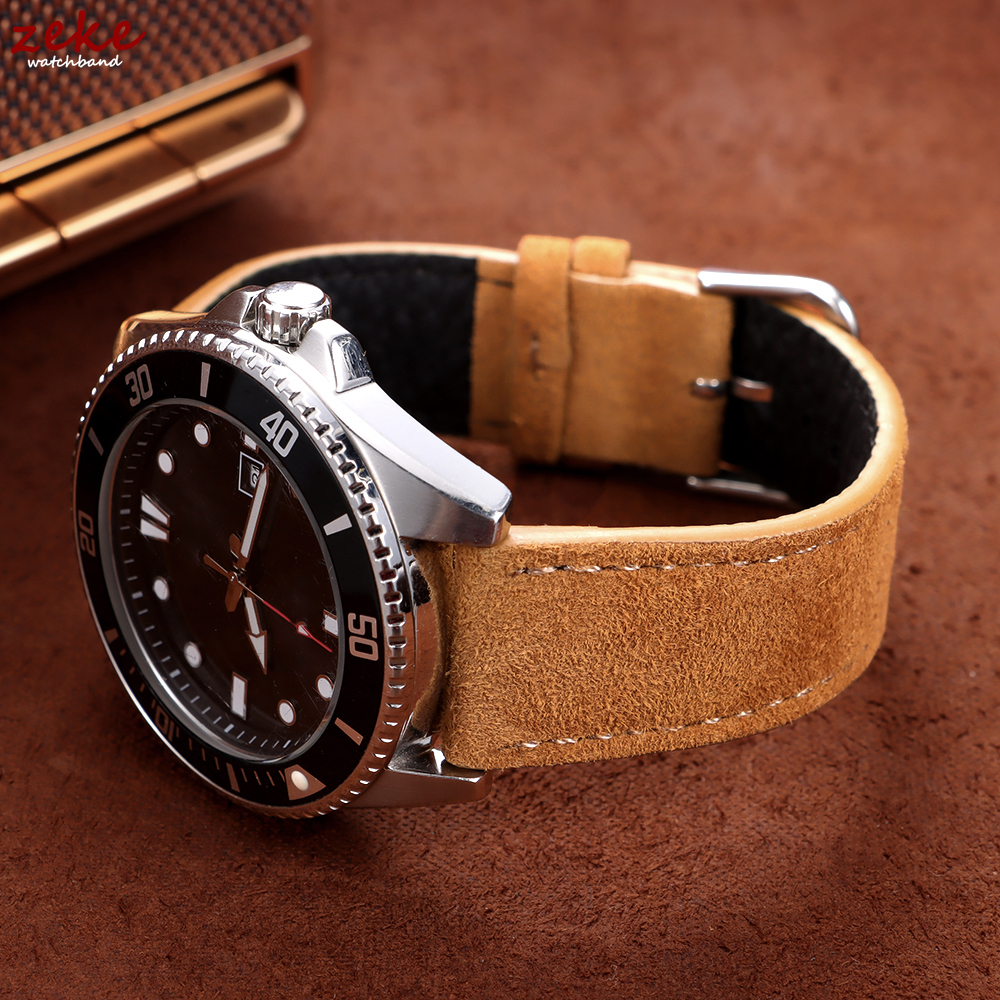 20mm Vintage Suede Cowhide Wat - Suede Strap Watch recensie en prijs