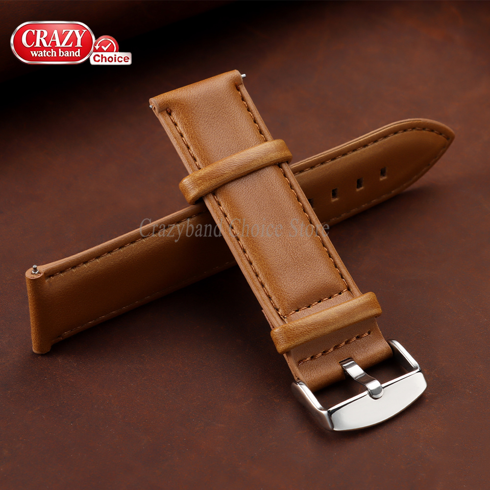 Oil Wax Cowhide Watch Band 18m - Leather Strap Quick Release recensie en prijs
