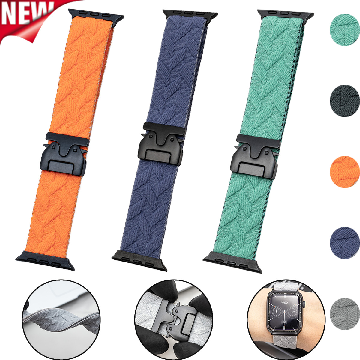 nylon strap for iwatch 10 9 8  - Parachute Strap Elastic recensie en prijs