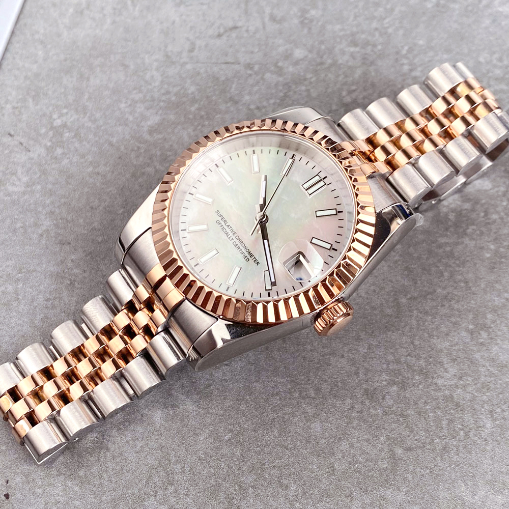 Customized two tone rose gold  - Stainless Bracelet Diver recensie en prijs