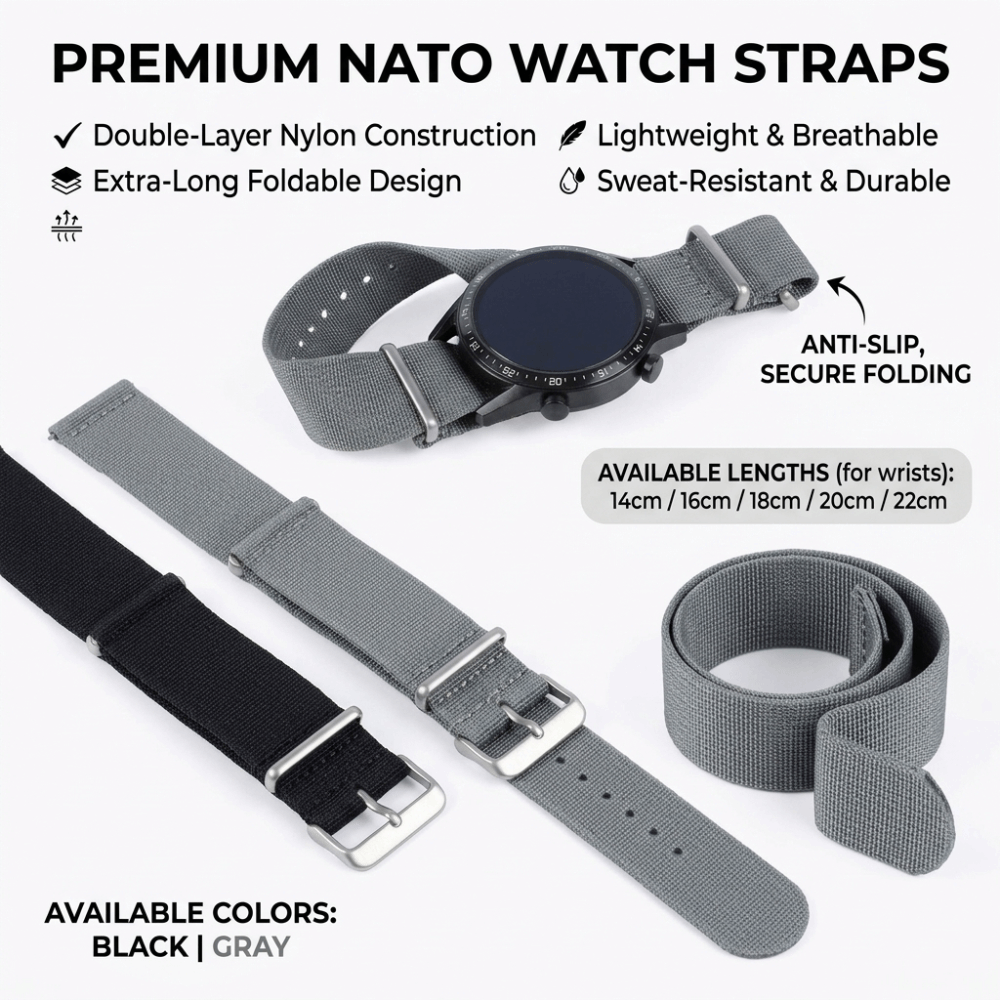 14/16/18/20/22mm NATO Watch Ba - Nato Strap Nylon recensie en prijs