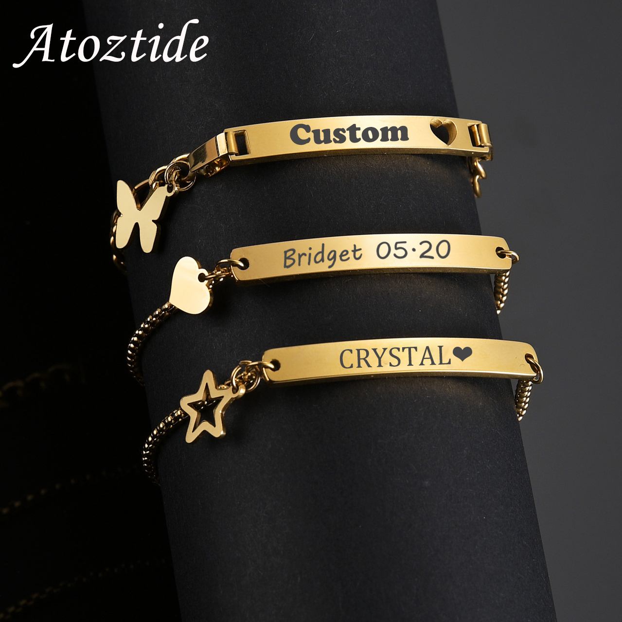 Atoztide Personalized Engrave  - Butterfly Clasp Deployant recensie en prijs